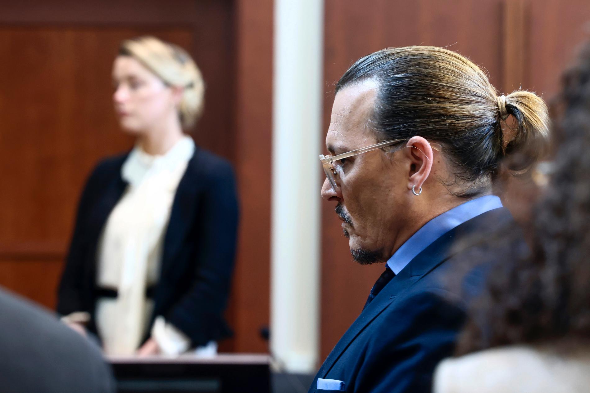 Johnny Depp i rättssalen 5 maj.