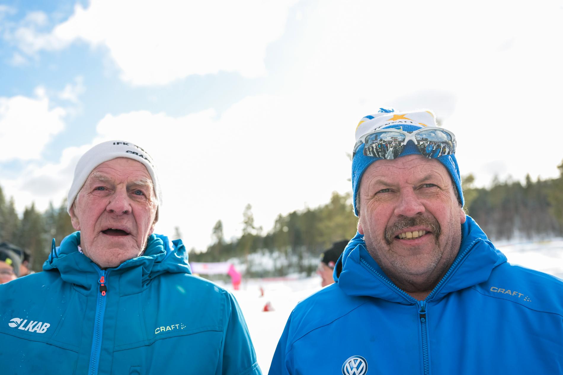 Farfar Bengt och pappa Per-Erik Kalla på SM-veckan i fjol.