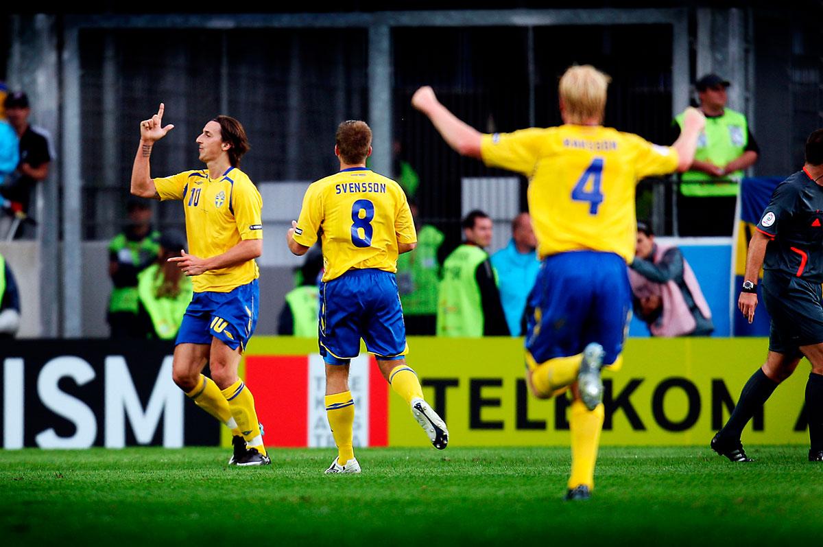 14 juni 2008 Sverige förlorade matchen, men Zlatan gick inte mållös mot de stora favoriterna Spanien. 1–1-kvitteringen i Innsbruck kom i 34:e minuten och såg länge ut att leda till en poäng. Men David Villas segermål på övertid ville annorlunda.