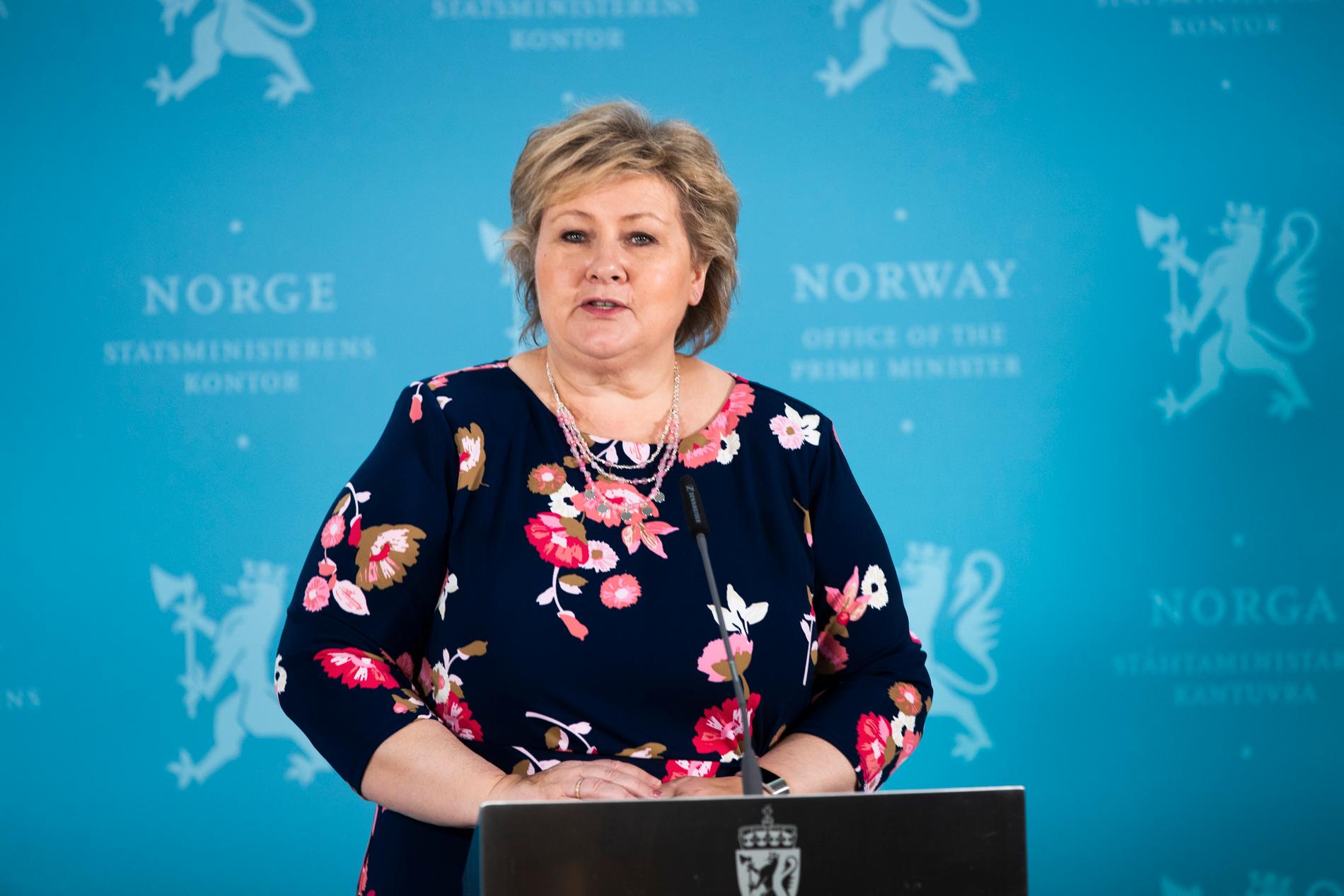 Statsminister Erna Solberg. Arkivbild.