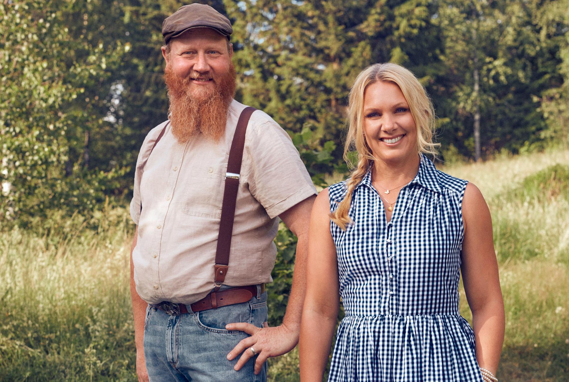 Hans Wincent och Anna Brolin i ”Farmen”.
