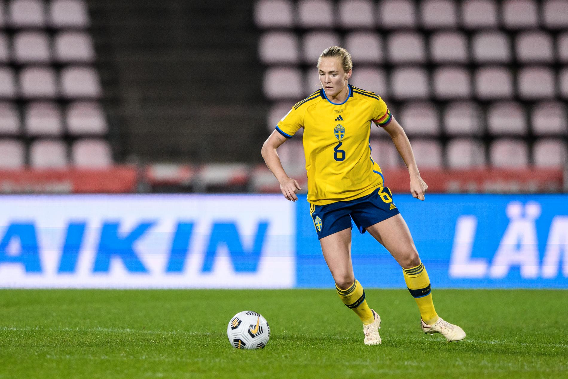 Magdalena Eriksson i VM-kvalmatchen mot Finland 