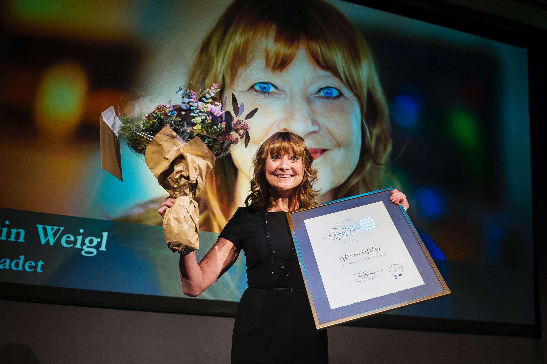 Aftonbladets Kerstin Weigl vann Stora journalistpriset 2015. 