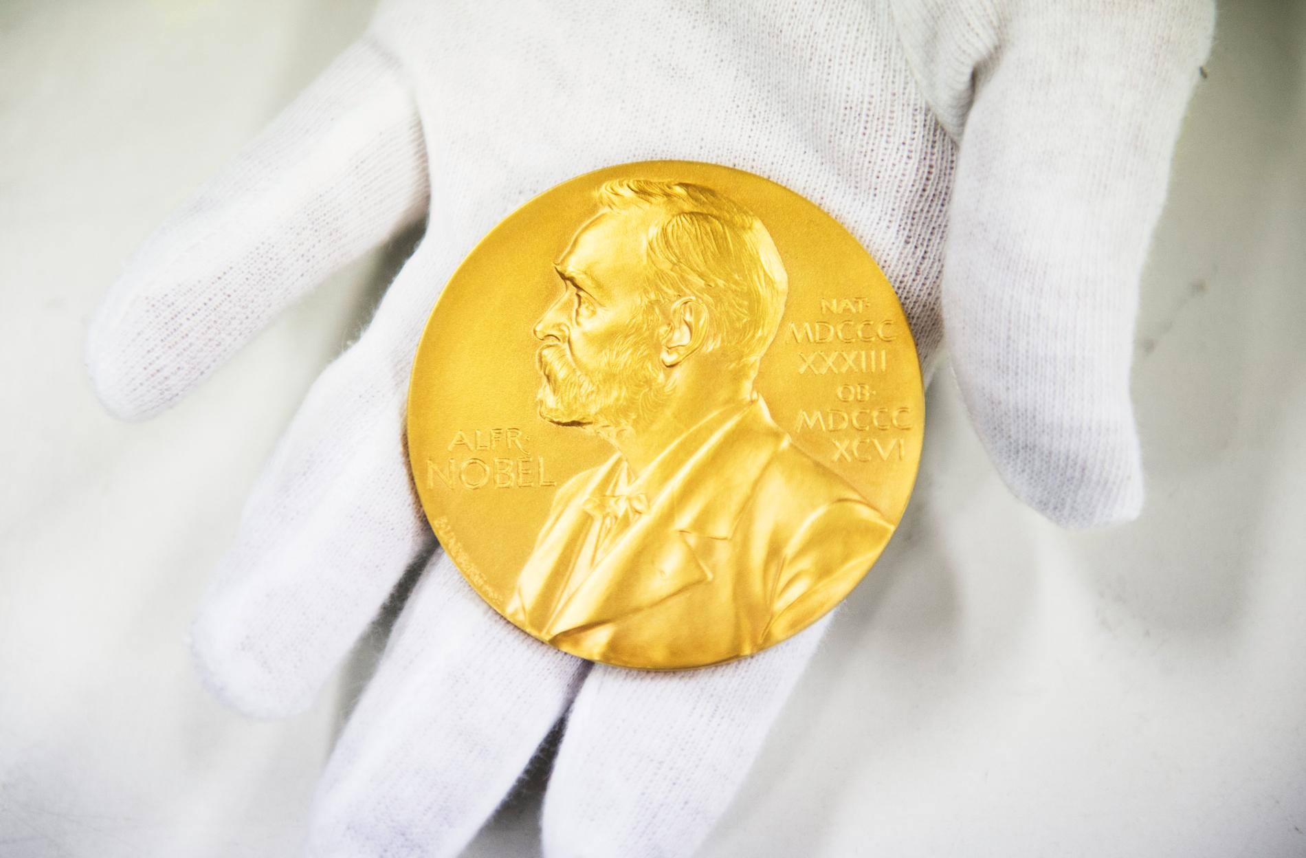 Nästa vecka tillkännages vilka som får årets Nobelpris. Förutom en diger prissumma får varje pristagare också en medalj i massivt 18 karats guld. Arkivbild.