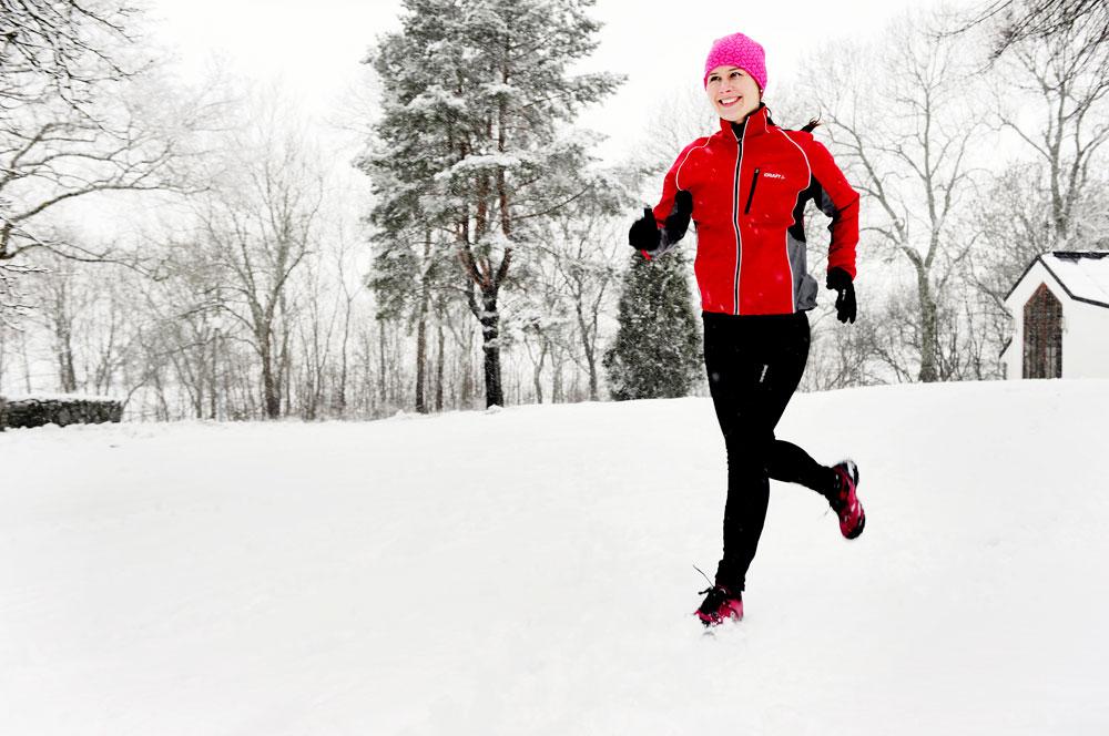 JIPPIE!  Söndags Hanna Radtke gör det enda rätta i vinterföret: tar på sig träningskläderna och ger sig ut i det. Följ våra tips och hennes exempel!