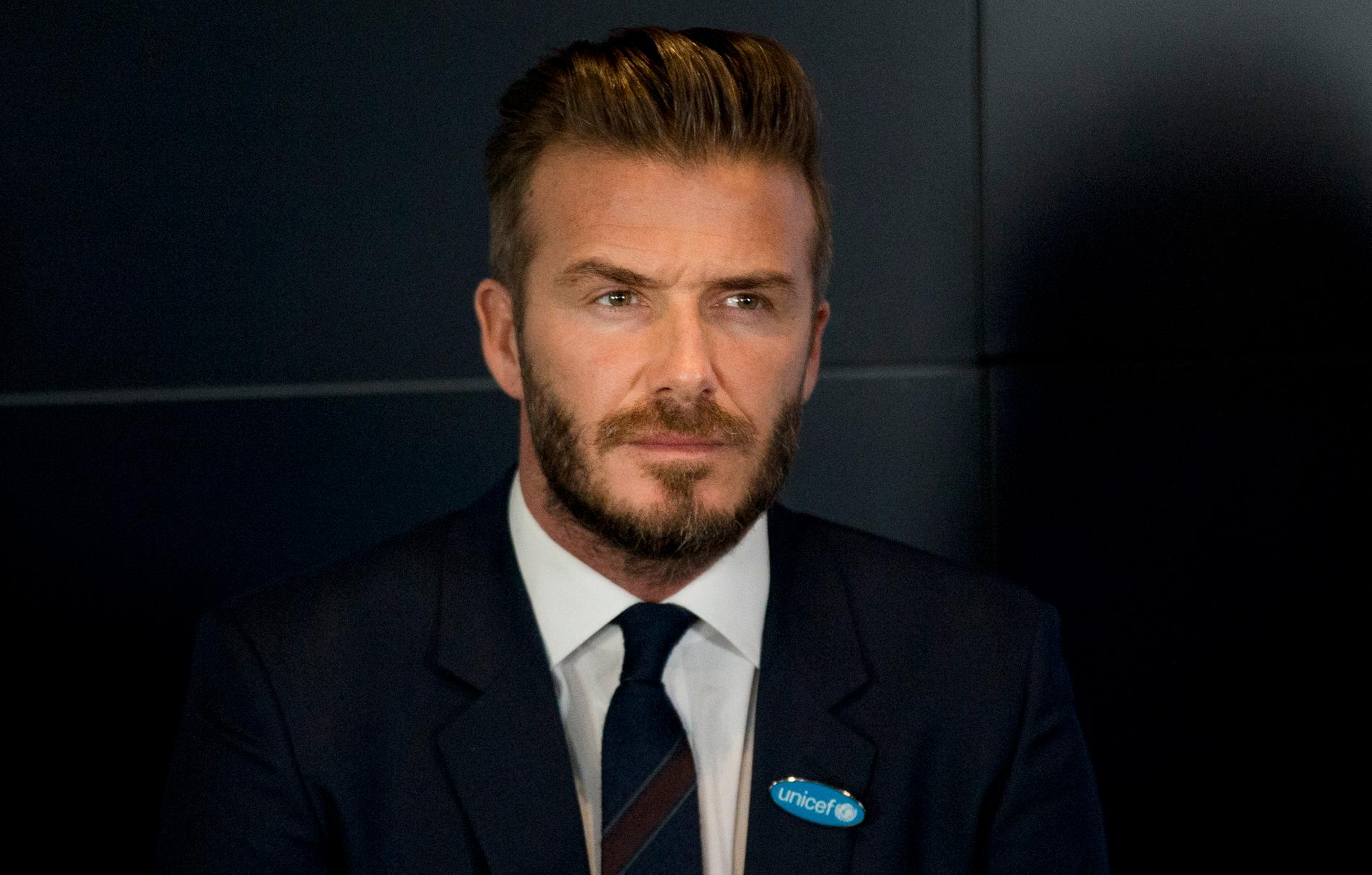 David Beckham, som vi är vana vid att se honom.