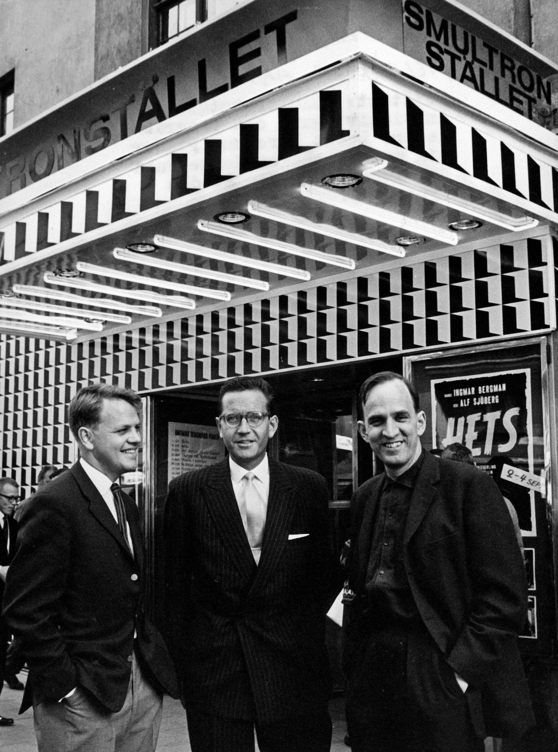 Bengt Forslund, SF-chefen Kenne Fant och Ingmar Bergman på 1950-talet. 