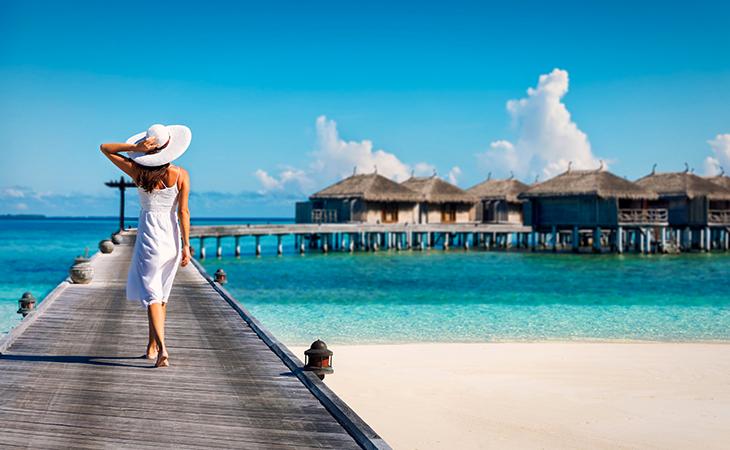 I Maldiverna är det ganska dyrt att bo på lyxhotell - tyvärr. 