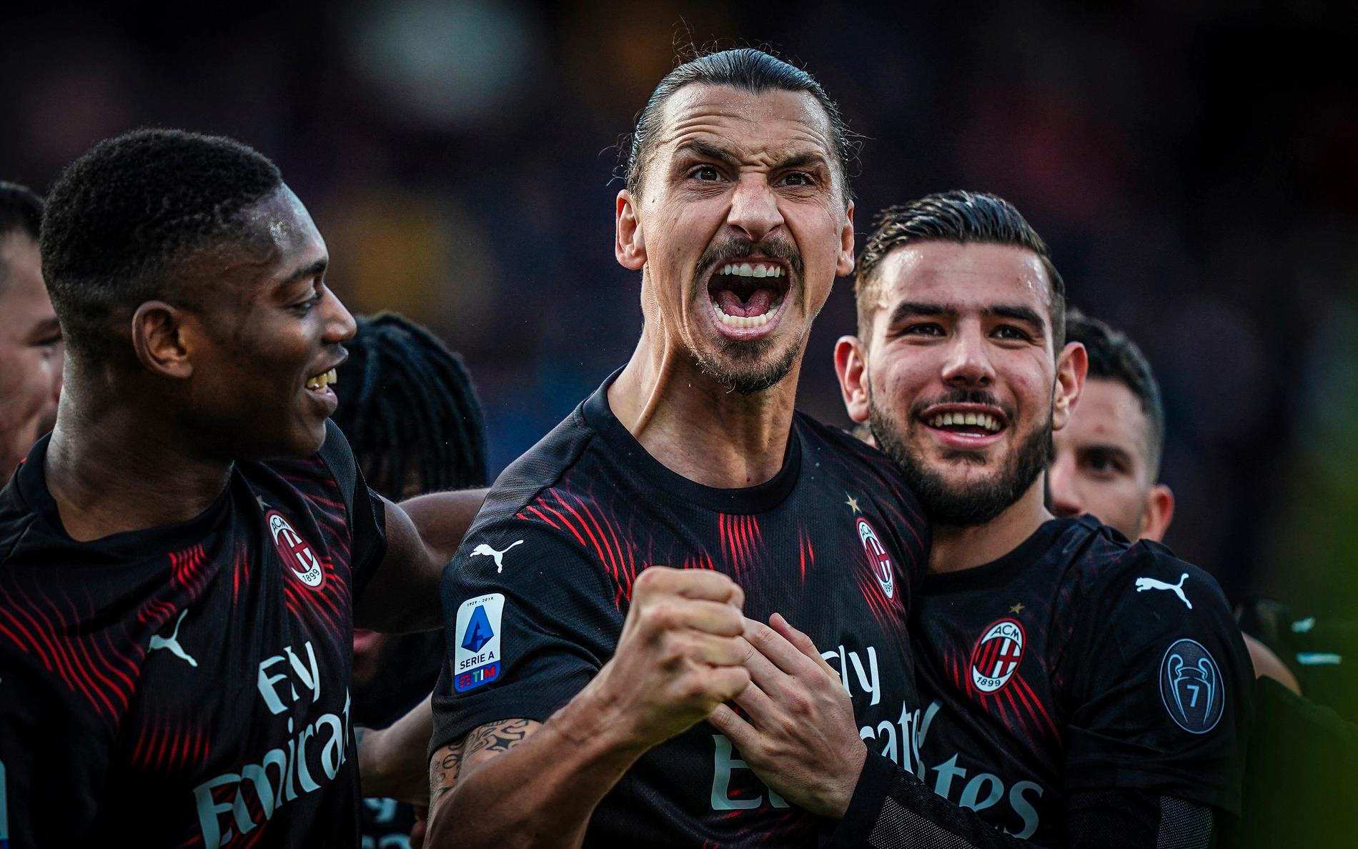 Zlatan Ibrahimovic gjorde mål i sin första match från start för Milan i Serie A.
