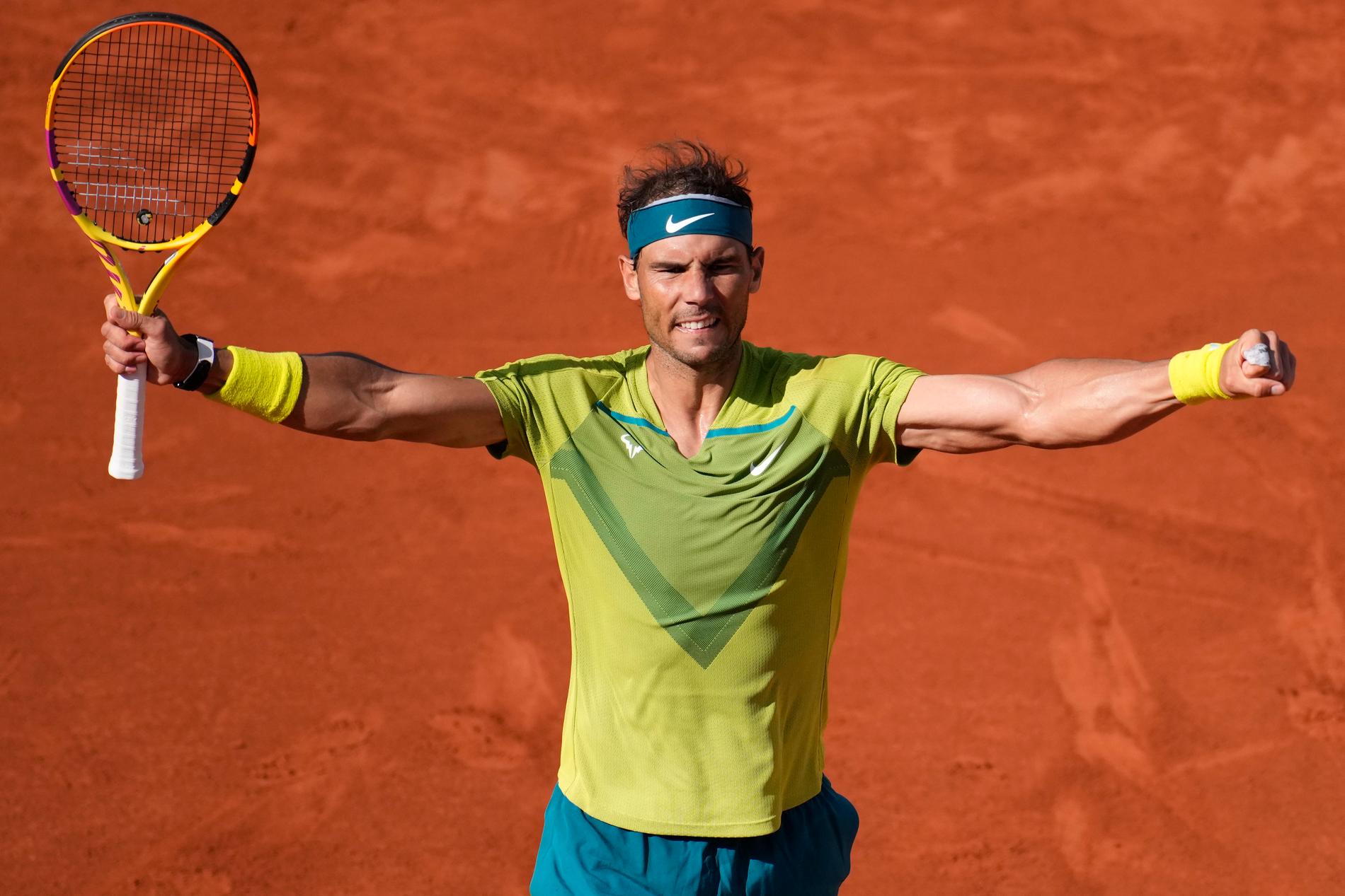 Rafael Nadal trivs bäst på gruset på Roland Garros under dagen.