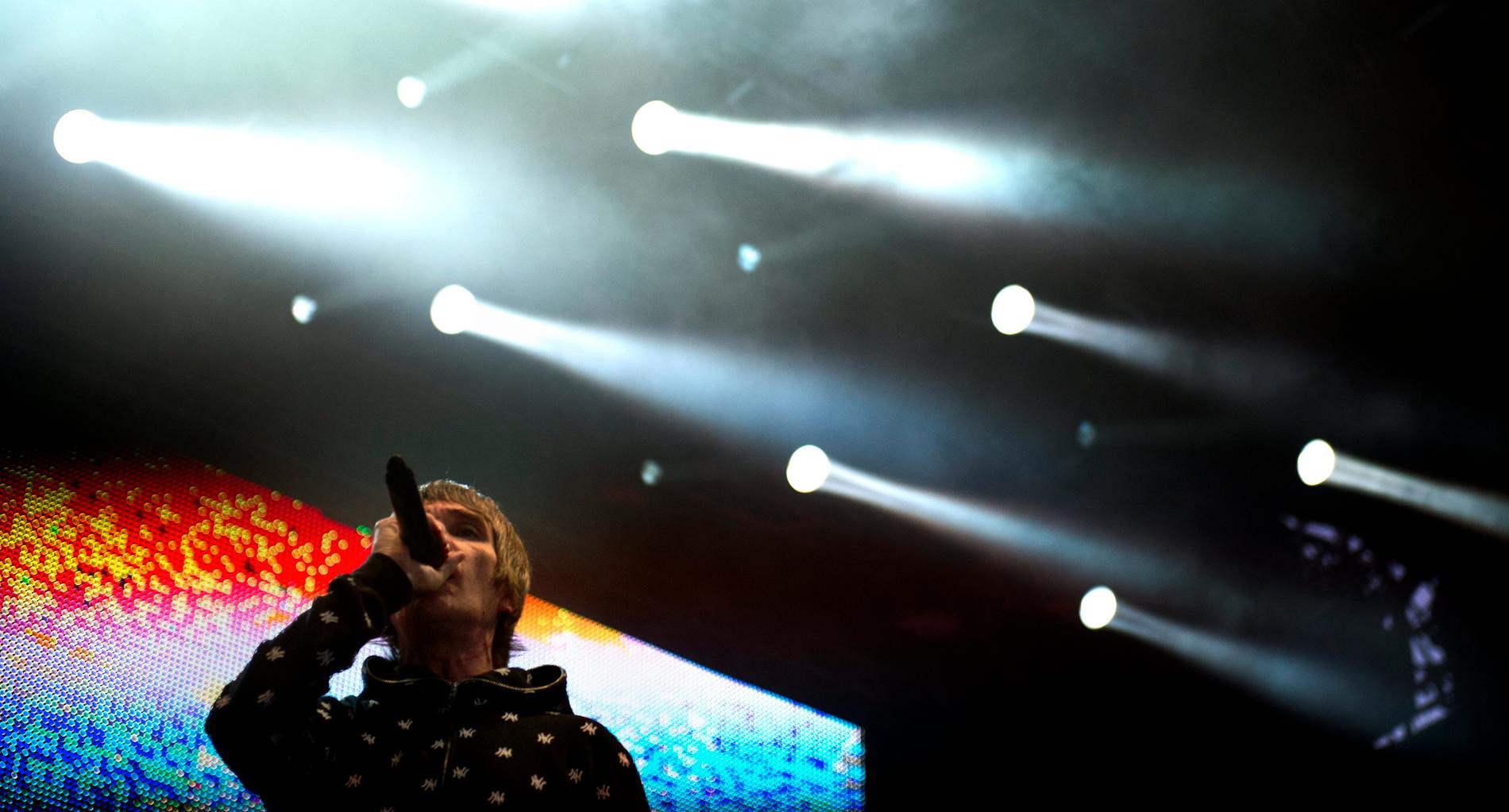 Ian Brown i The Stone Roses spelade på Hultsfredsfestivalen 2012. Arkivbild.