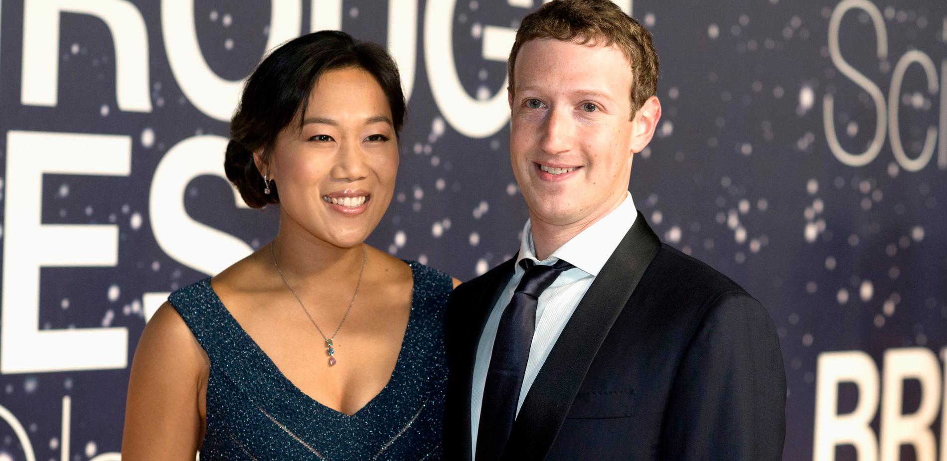Mark Zuckerberg med Priscilla Chan.