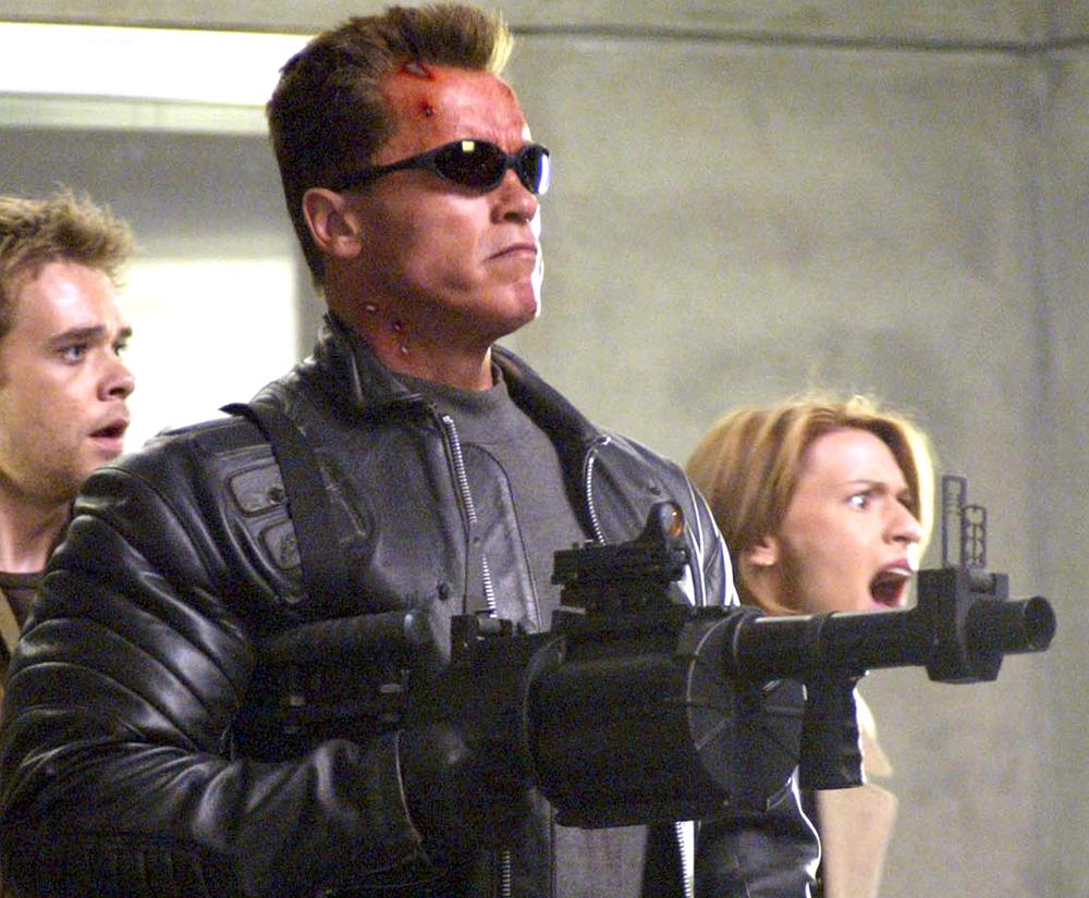 Arnold Schwarzenegger som ”Terminator”.