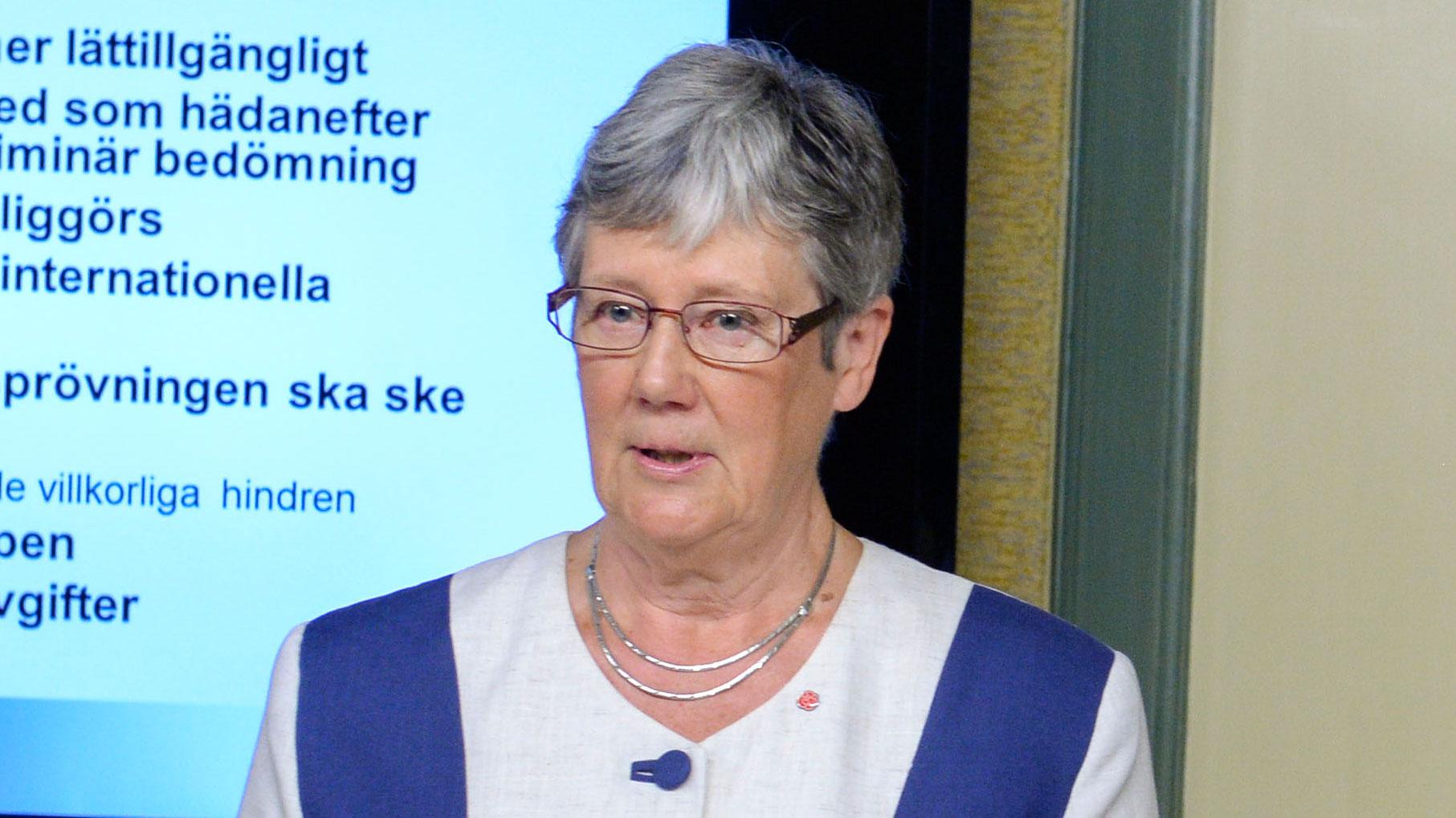 Lena Hjelm-Wallén, tidigare utrikesminister (S).