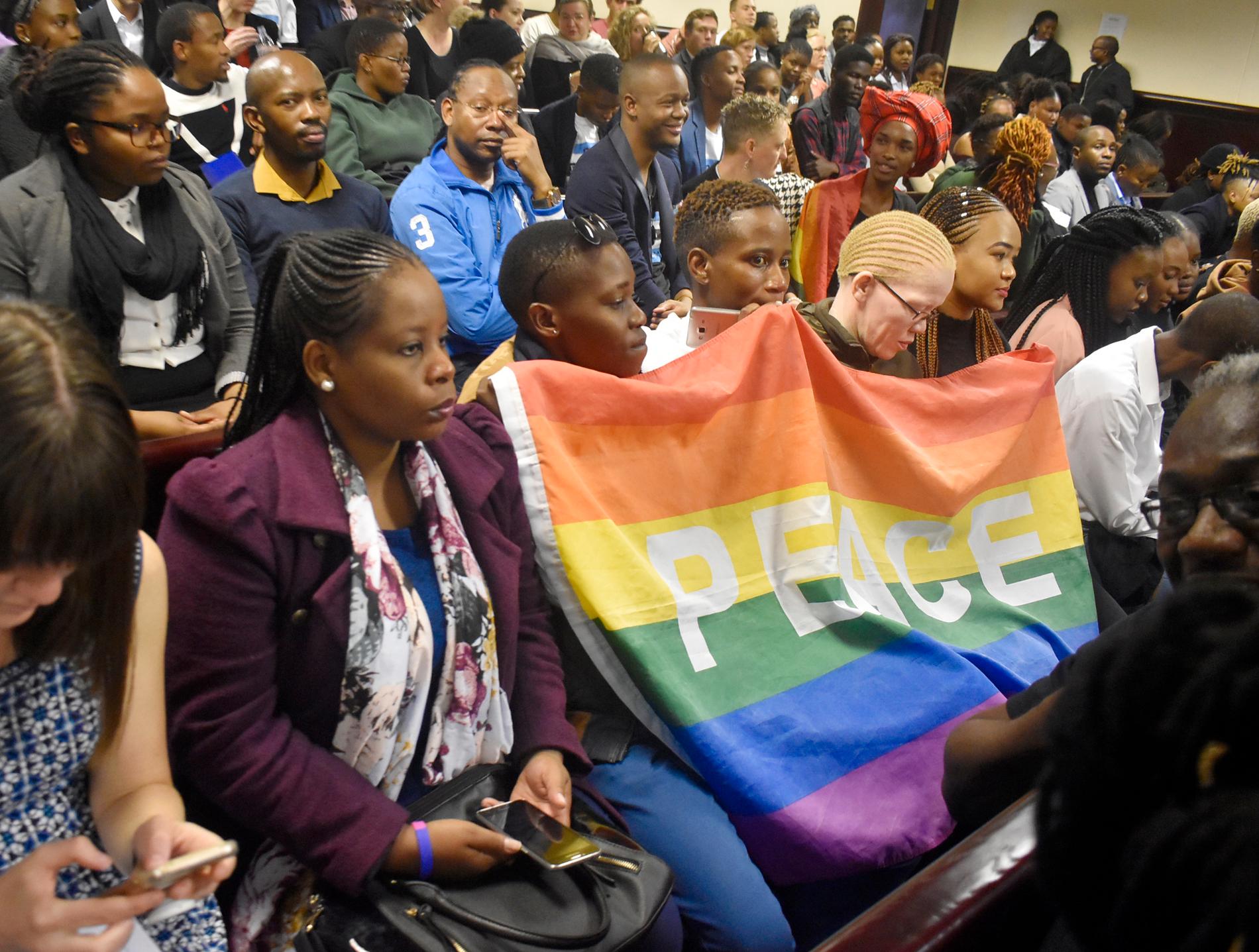 Hbtq-aktivister väntar på beslutet i Botswanas högsta domstol i juni i år. Botswana avkriminaliserade homosexualitet, men det beslutet överklagas nu av regeringen. Arkivbild.