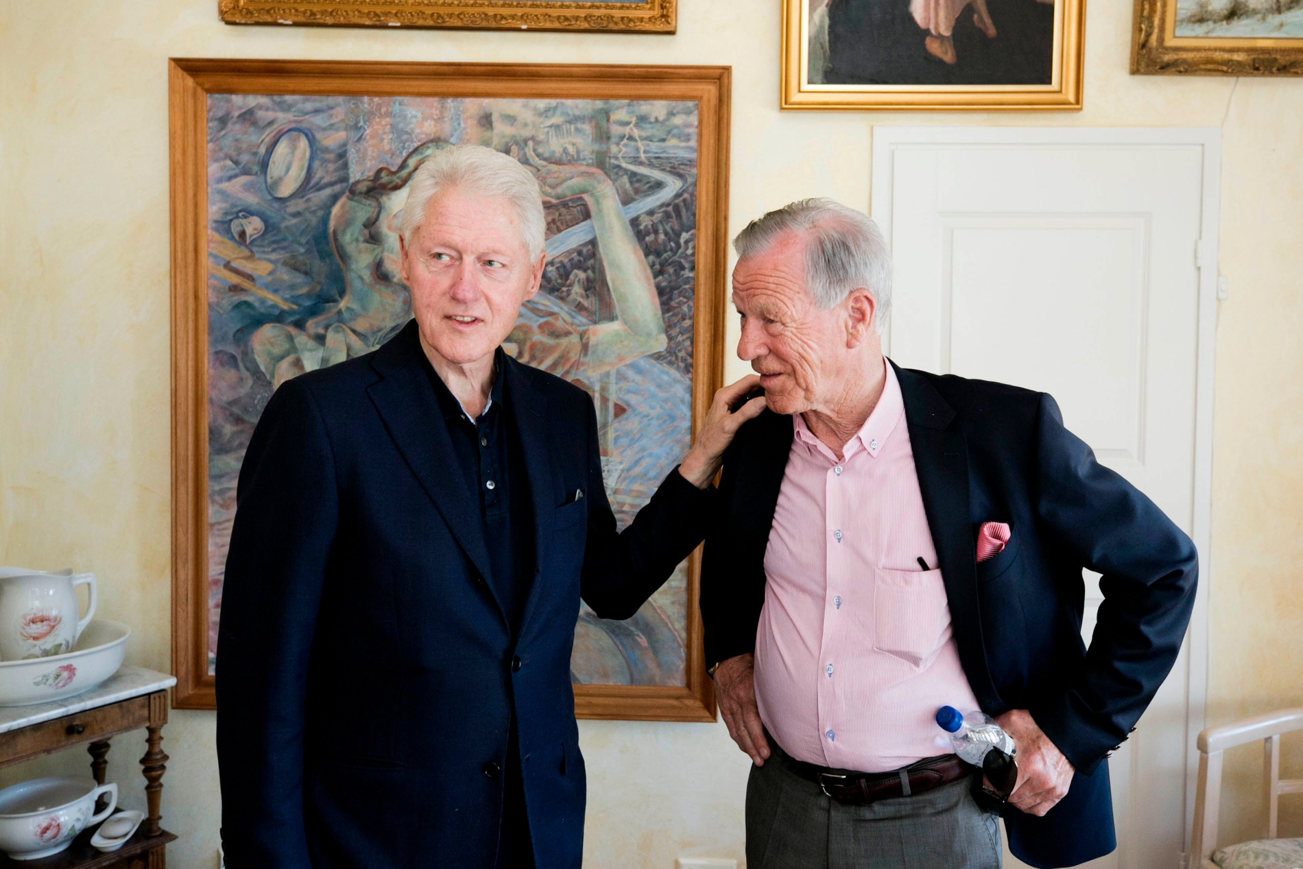 Bill Clinton med åländske miljardären Anders Wiklöf.