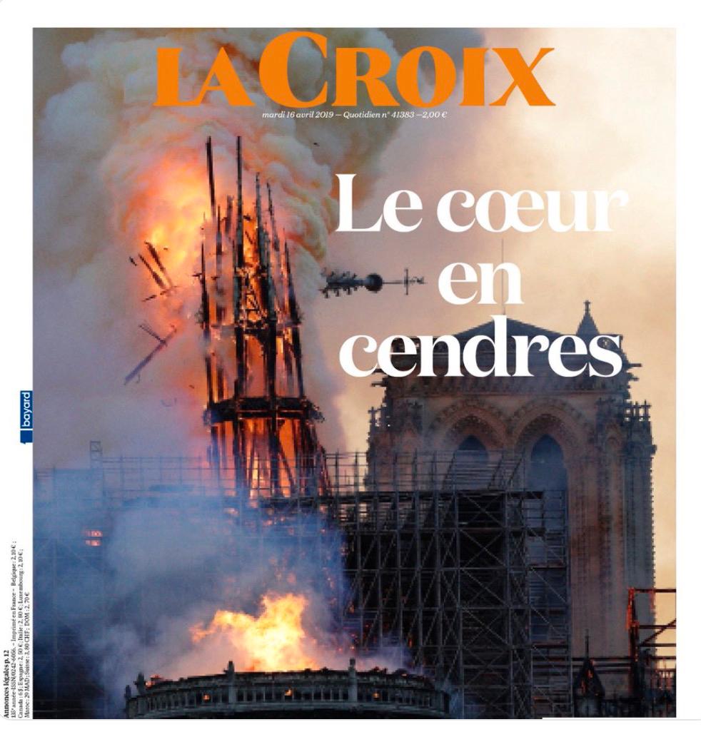 Franska tidningen La Croix på tisdagsmorgonen. 