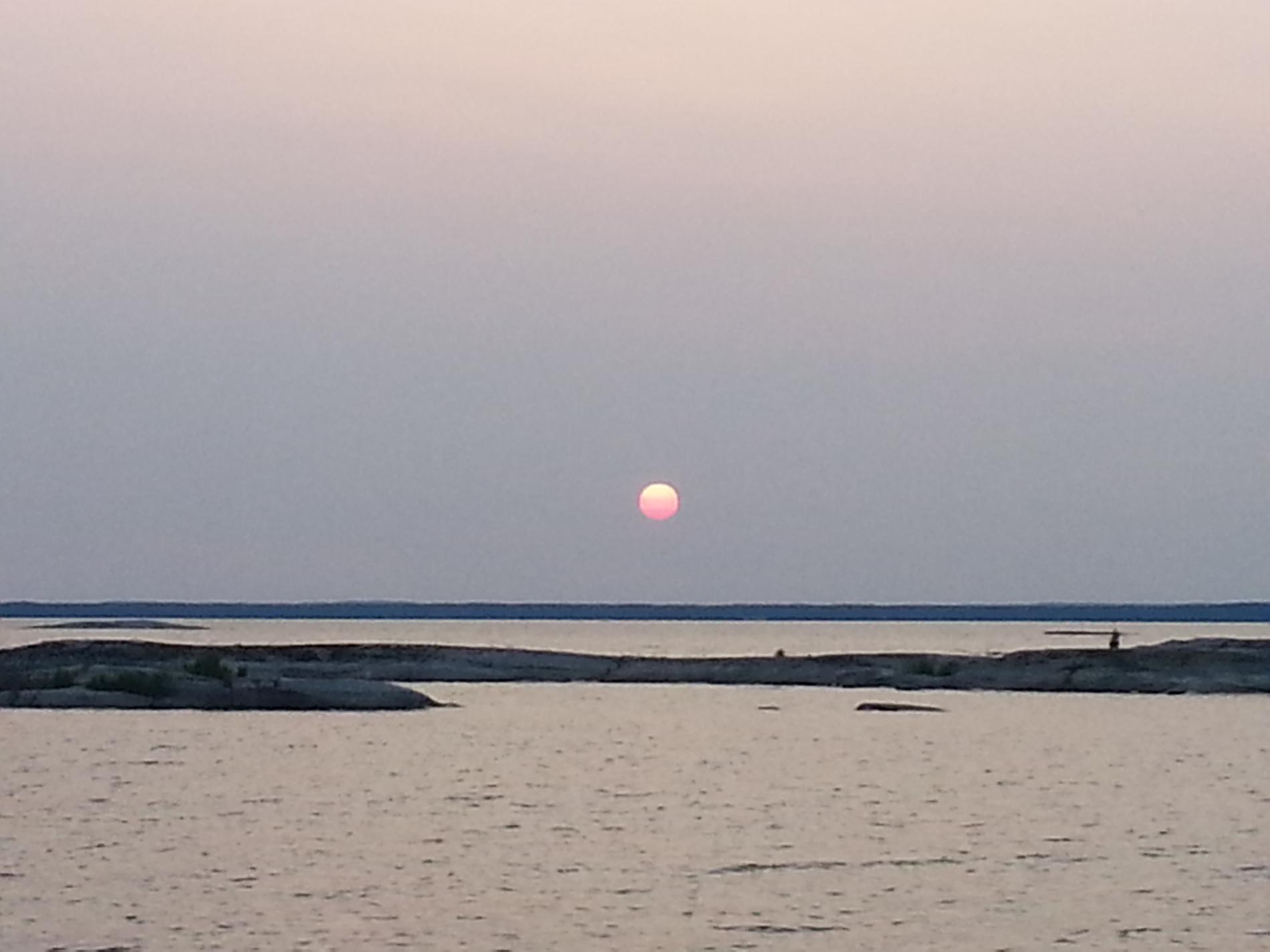 Solnedgång på Vänersnäs.