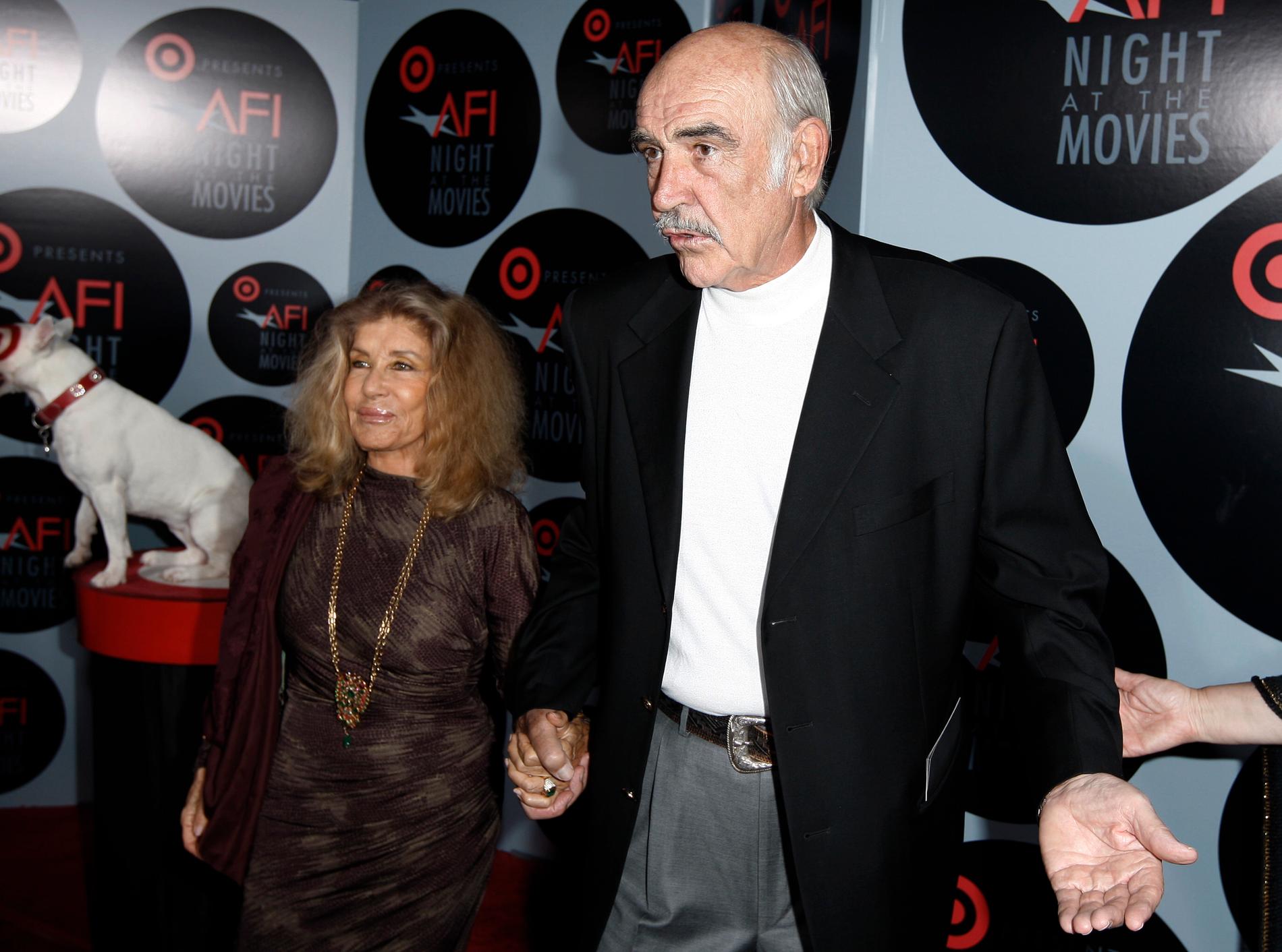 Sean Connery och Micheline Roquebrune på Target presents AFI night at the movies i Los Angeles onsdagen den 1 oktober 2008.