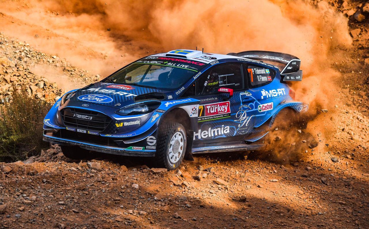 Pontus Tidemand är trea i Turkiets VM-rally, WRC