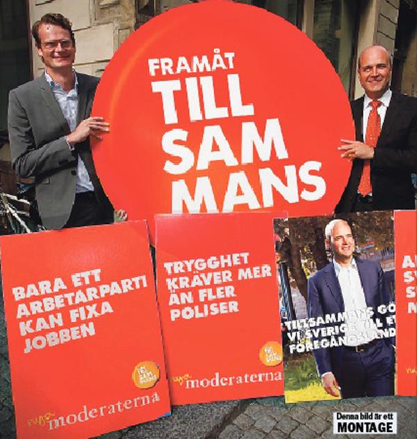 Blått blev rött Per Schlingmann hyllar jämlikheten i en artikel. Nu slutar han hos moderaterna och Reinfeldt. Då kanske s-ledaren Stefen Löfven kan anställa den förre M-partisekreteraren. OBS! Bilden är ett montage.