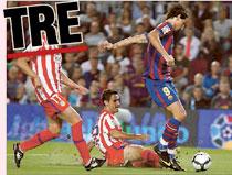 19 SEPTEMBER: Barcelona–Atletico Madrid 5–2. Minut 1: Busquets inspel är lågt, Zlatan möter med en smart vrickning som långsamt rullar i mål till 1–0.
