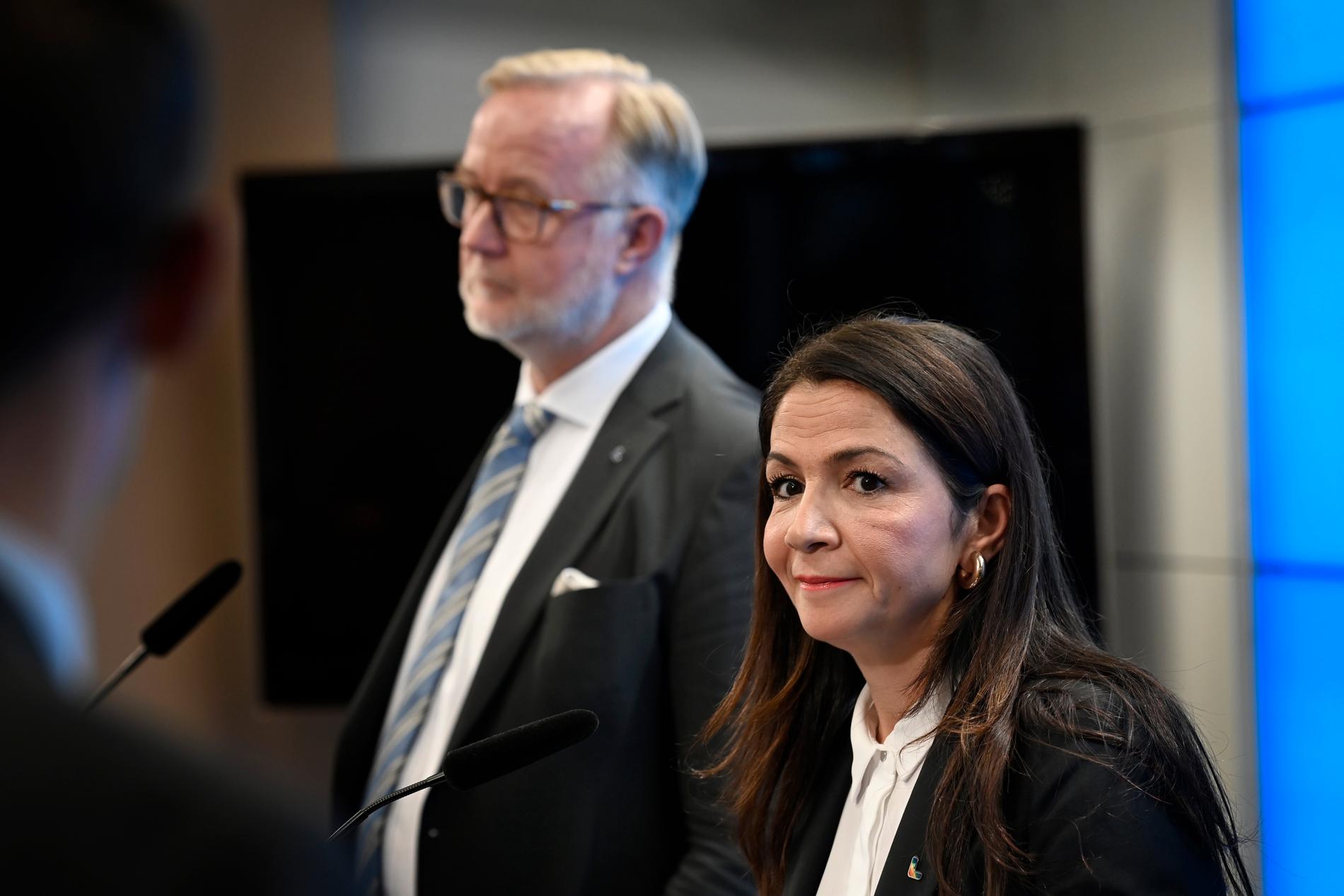 Liberalernas Johan Pehrson och Gulan Avci.