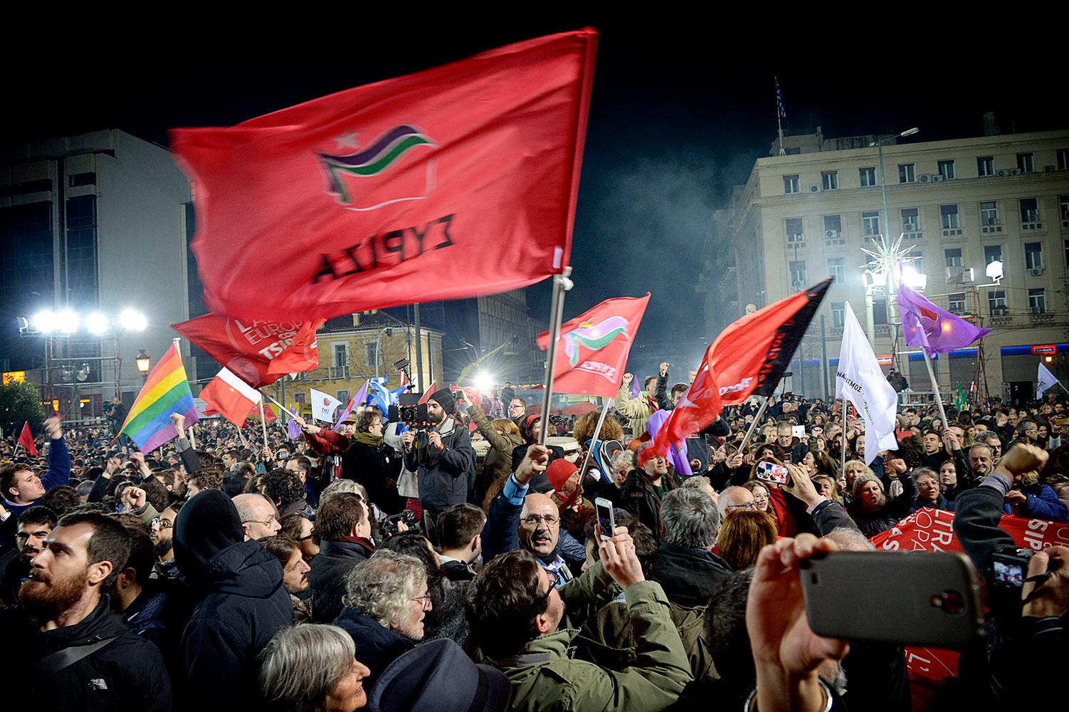 Syriza-anhängare.