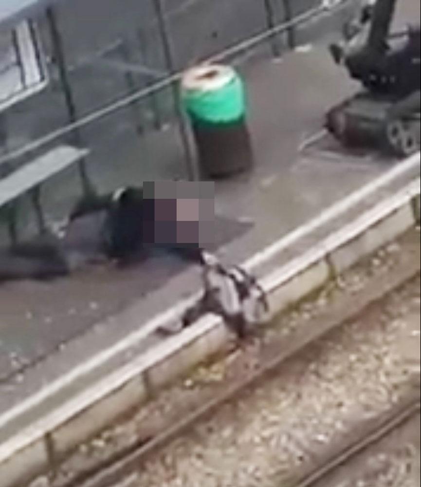 En man sköts i benet under en terrorinsats i Bryssel på långfredagen.