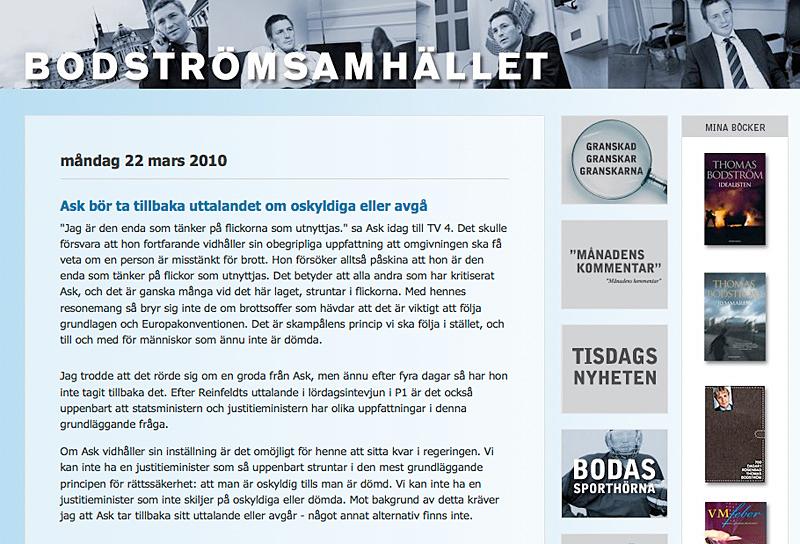 Thomas Bodströms blogg: Bodströmsamhället.