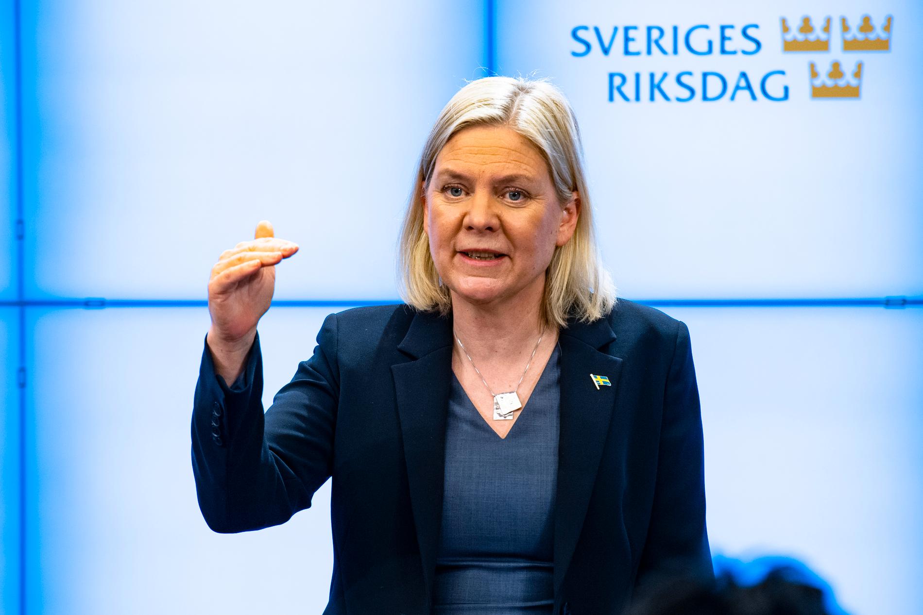 Statsminister Magdalena Andersson. 