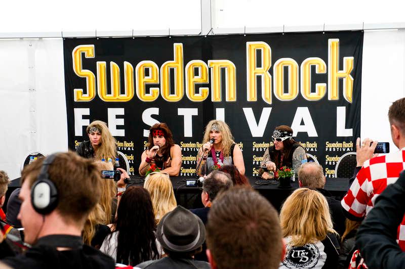 Presskonferens på Sweden Rock Festival 2012. Steel Panther.