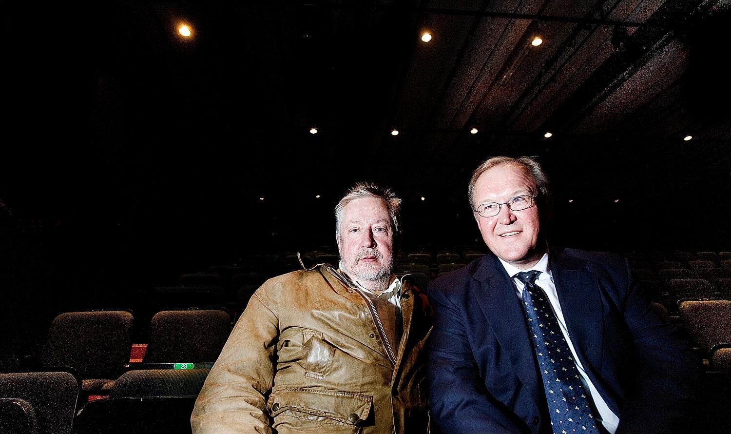De två Perssonerna Leif GW Persson och Göran Persson har bråkat många gånger de senaste 20 åren. Så mycket att de i dag inte har någon kontakt. Bilden togs under ett panelsamtal 2007.
