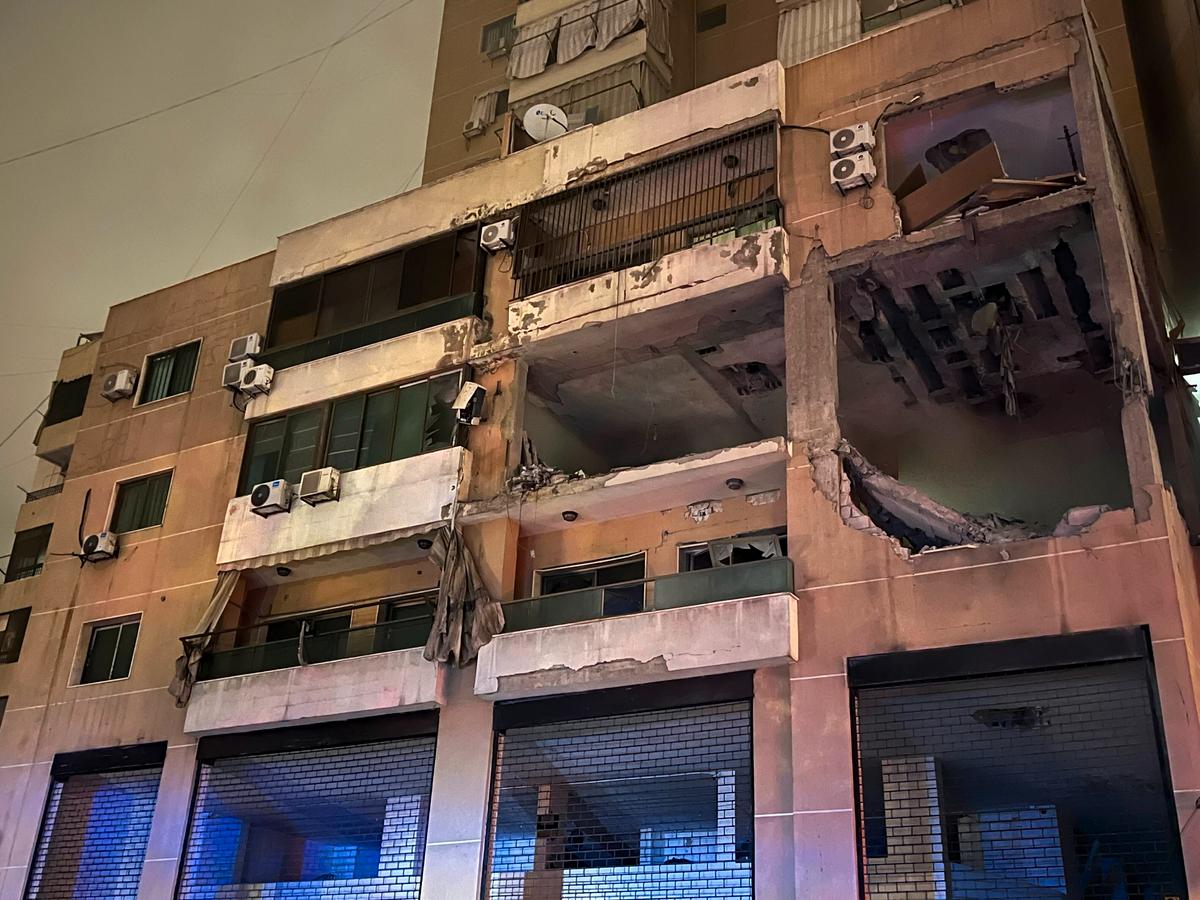 Explosionen inträffade i en byggnad där Hamas har kontor. 