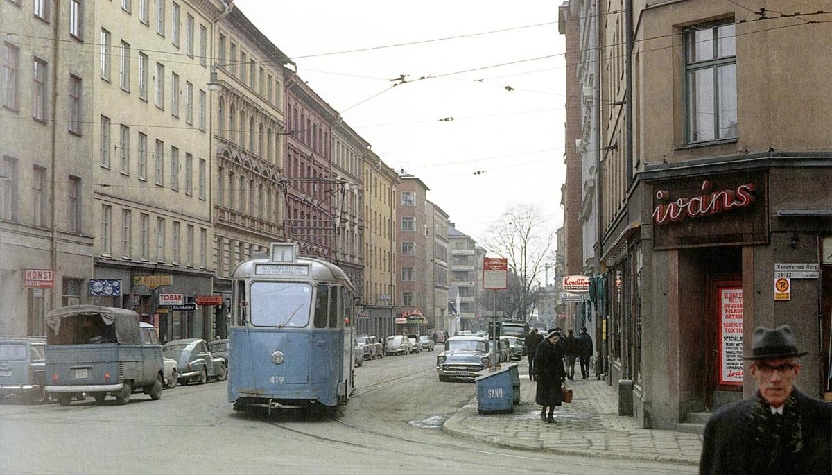 Åsögatan västerut från Renstiernas gata 1964.