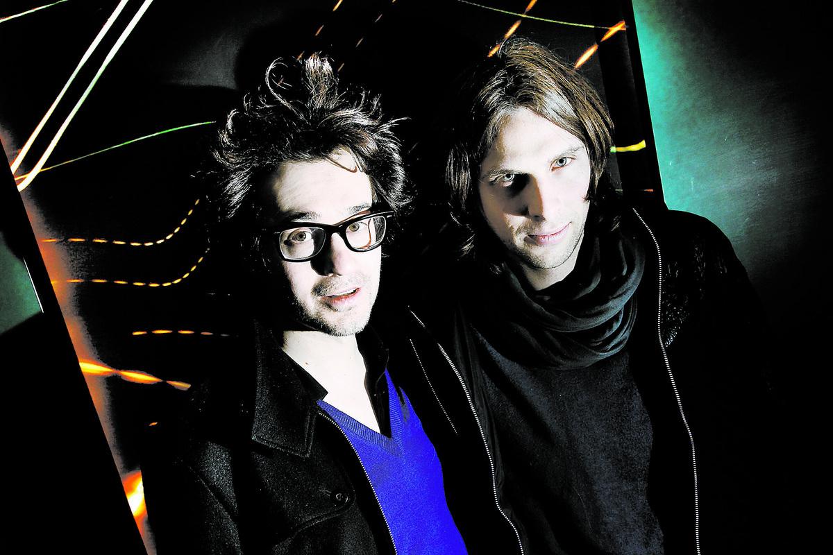 Laurent Brancowitz och Thomas Mars, två av medlemmarna i bandet Phoenix.