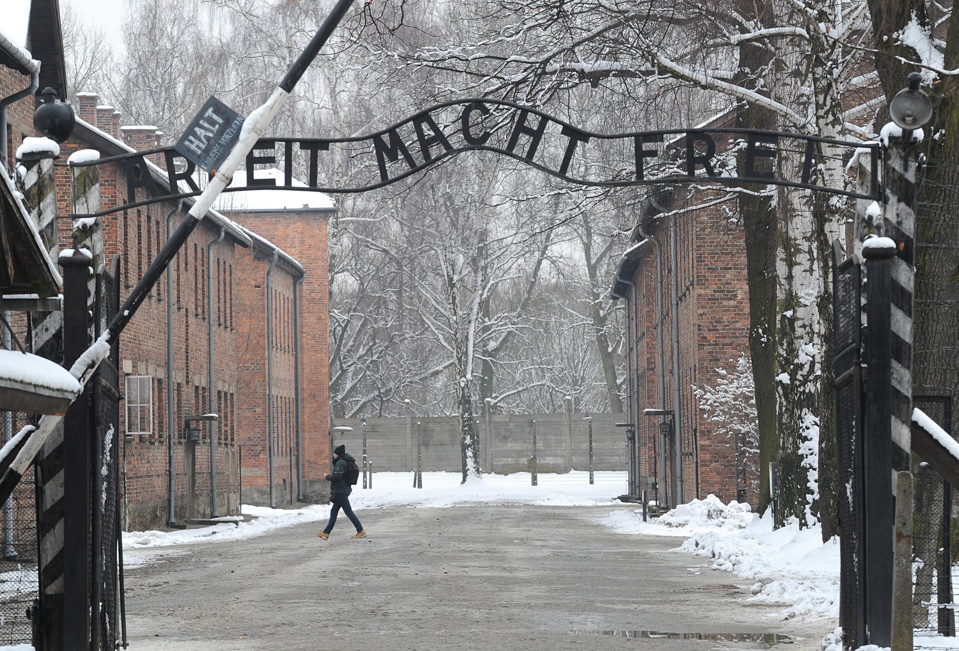 Ingången till koncentrationslägret Auschwitz.