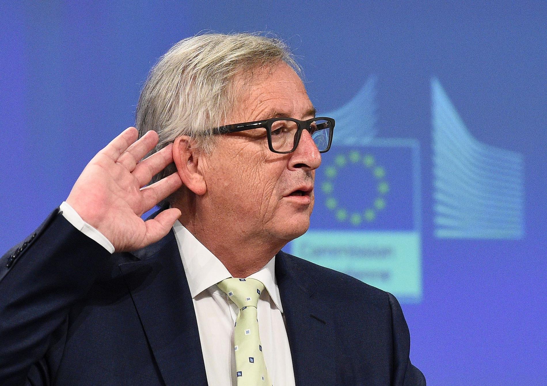 EU-kommissionens ordförande Jean-Claude Juncker hade inte mycket till övers för de brittiska Ukpi-ledamöternas närvaro.