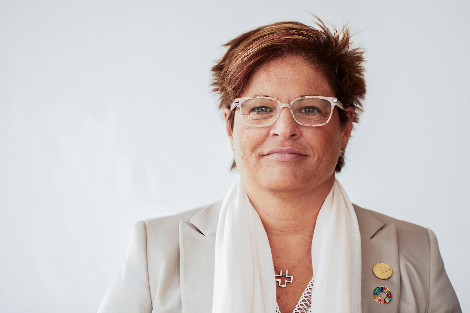 Vårdförbundets ordförande Sineva Ribeiro uppmanar alla att fortsätta att följa restriktionerna för att minimera smittan. Arkivbild.