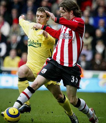 Mikael Nilsson är en av flera svenskar som representerat Southampton under 2000-talet. Bilden är tagen 2005.