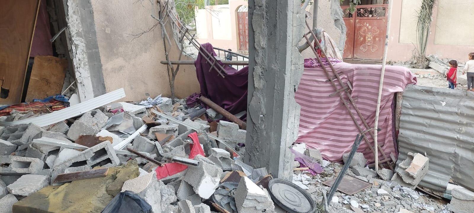 Huset i Khan Younis träffades av en israelisk attack den 20 december när Rima och hennes familj låg och sov.
