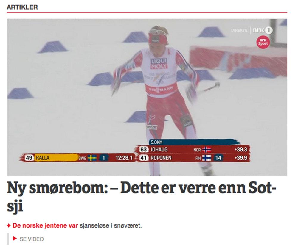 Reaktioner i norska medier NRK