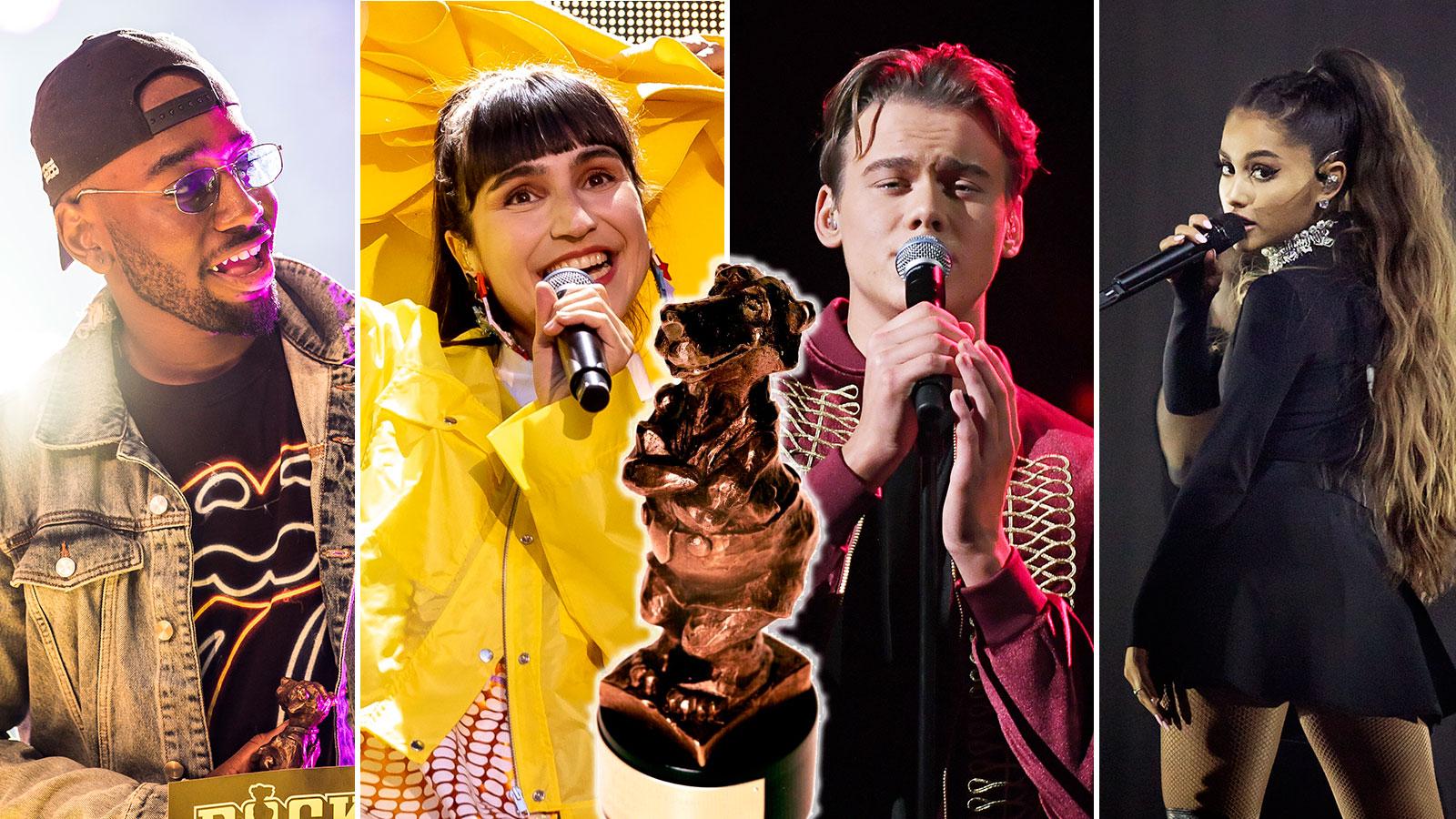 Jireel, Laleh, William Segerdahl och Ariana Grande är fyra av de nominerade artisterna som kan vinna en Rockbjörn – din röst kan avgöra!