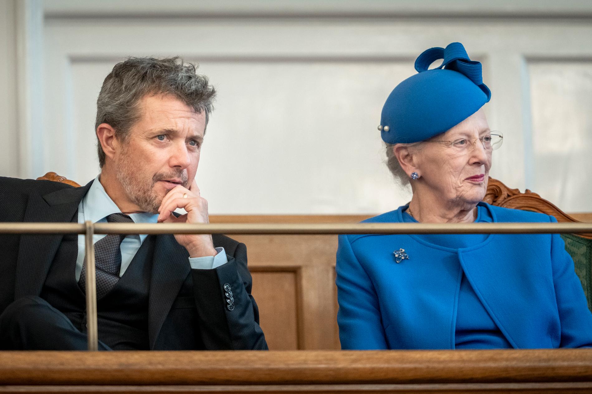 Kronprins Frederik och drottning Margrethe.