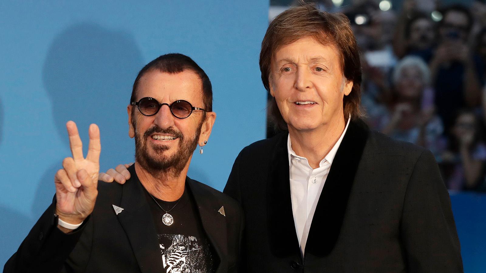 Beatles-medlemmarna Ringo Starr och Paul McCartney.