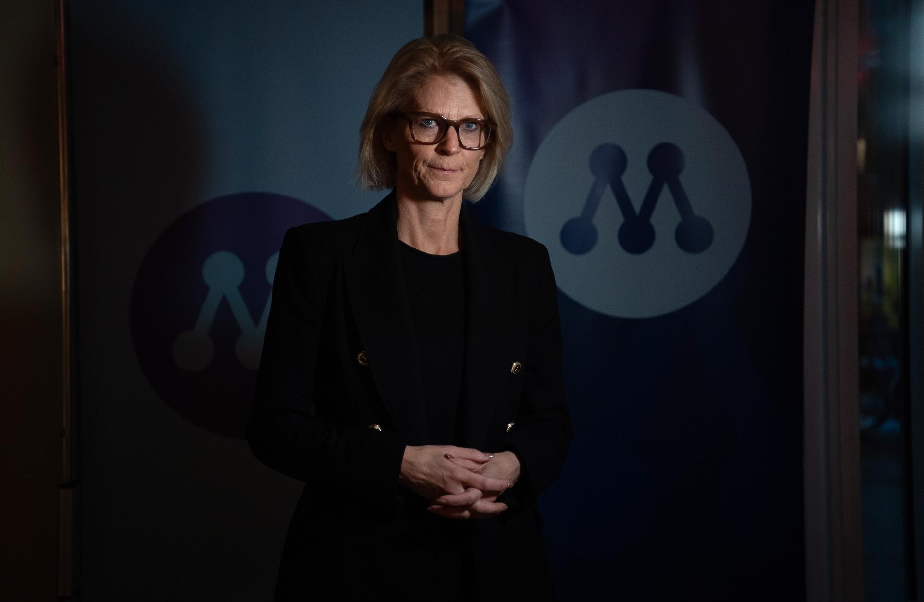 Finansminister Elisabeth Svantesson på Moderatstämma i Umeå.