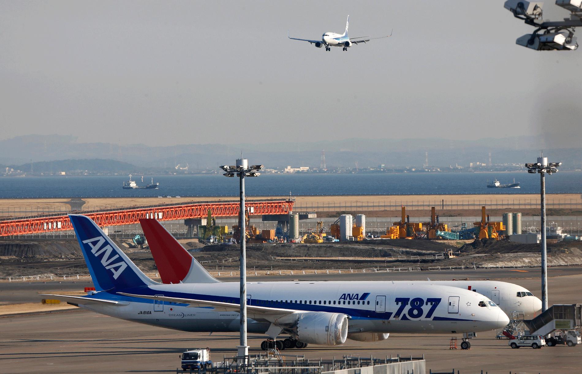 50 stycken 787 Boeing Dreamliner står på flygplatser världen runt i väntan på en lösning.