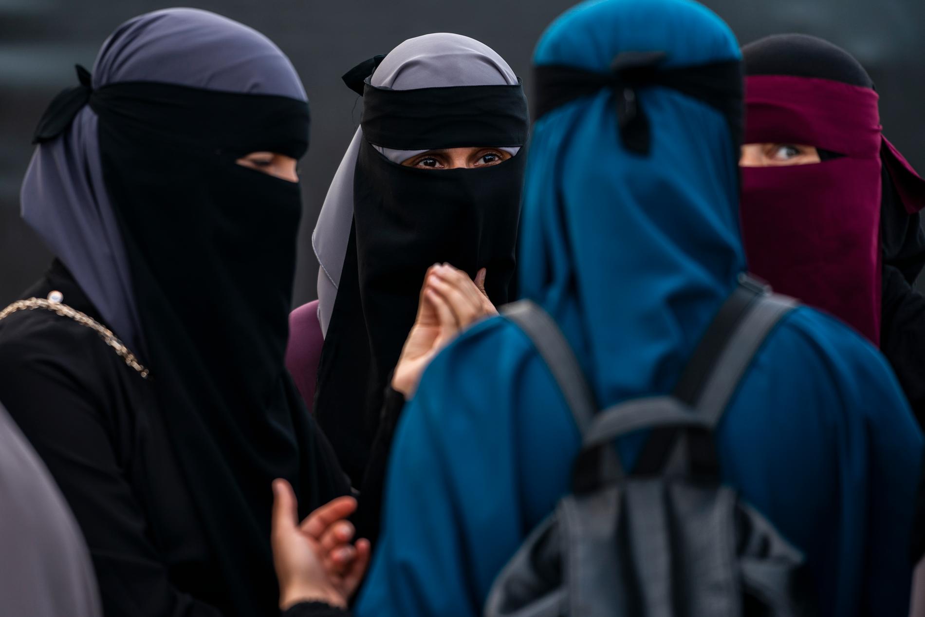 Demonstration i Köpenhamn augusti 2018 mot det då nyligen införda så kallade burkaförbudet. Arkivbild.