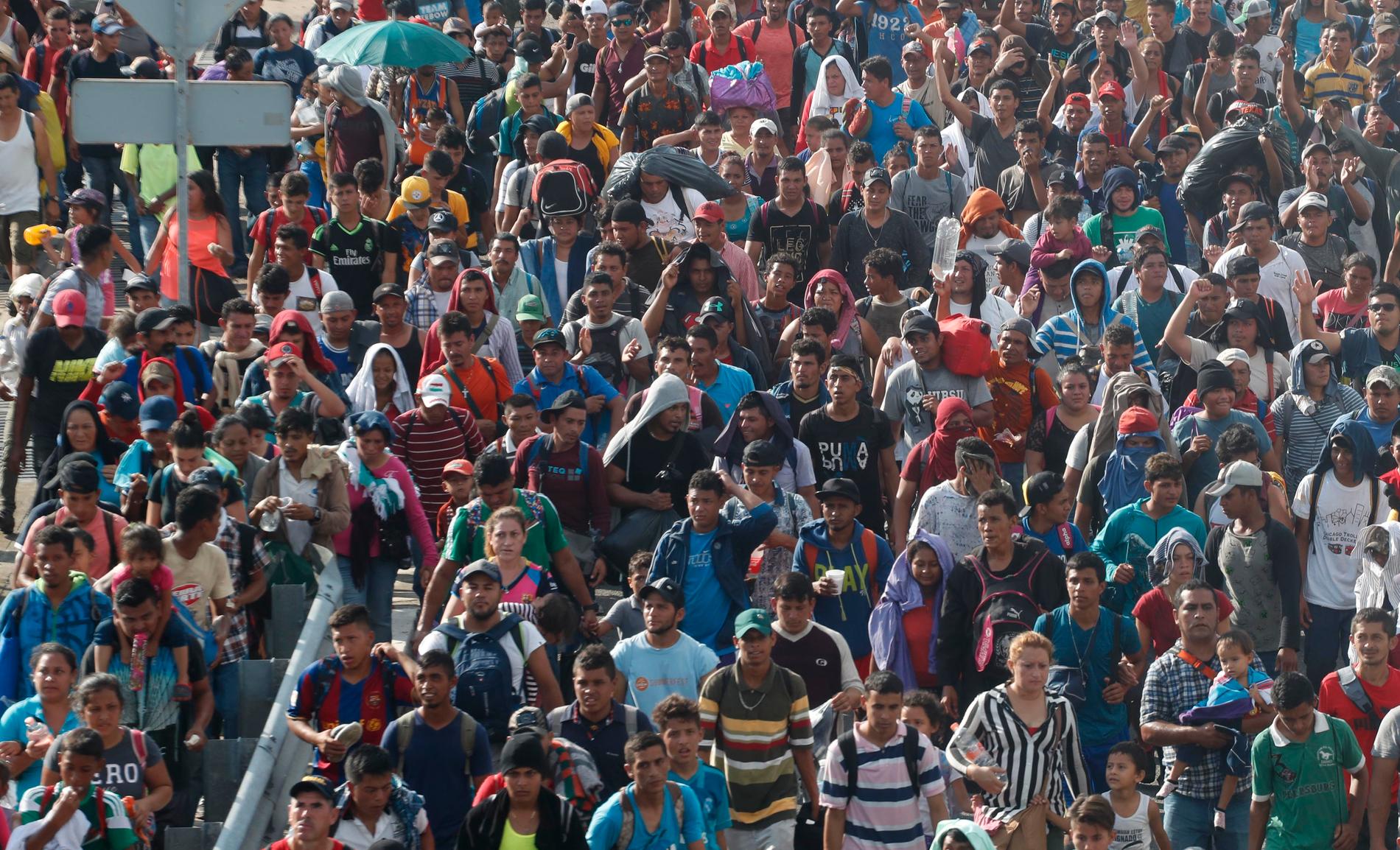 Tusentals människor är på väg genom Guatemala och Mexiko. Arkivbild.