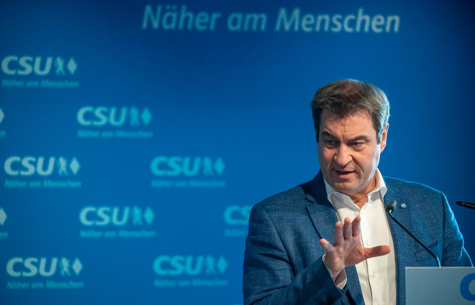 Markus Söder, CSU-basen, vill bli den kristdemokratiska unionens kanslerkandidat. Arkivbild.